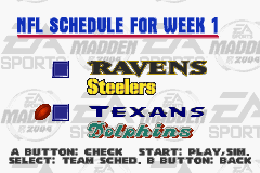 Madden 2004 screenshot 5 for GameBoy Advance